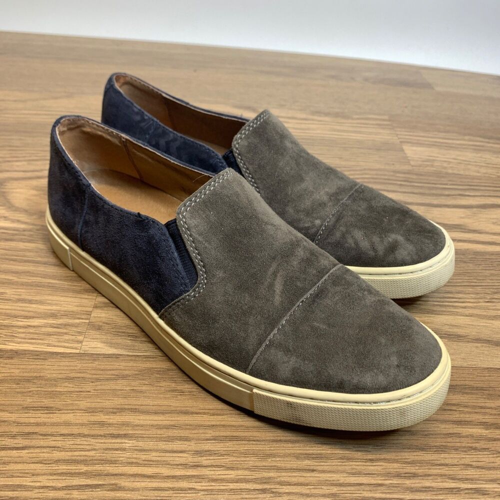 Frye Womens Sneakers Size 7 M Gemma Blue‎ Suede Gray Slip On